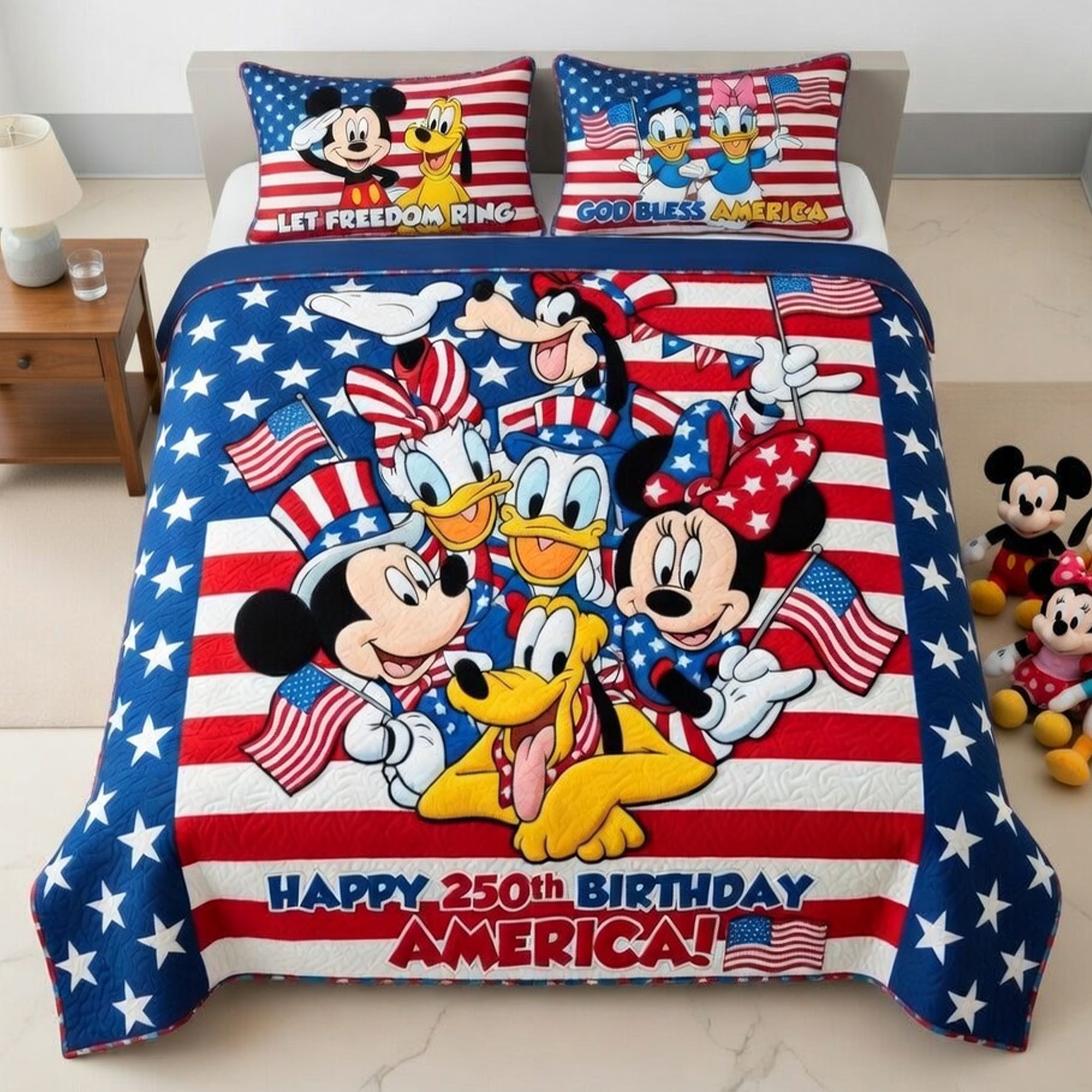 Celebrate Freedom: Proud American - Customizable Quilt Bedding Set Bedding Set PopCulturePrints