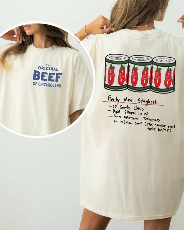 Chicagoland Beef & Spaghetti Recipe T-Shirt - Personalized Gift for Pop Culture Fans