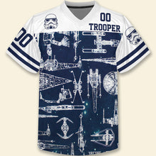 Load image into Gallery viewer, Custom Trooper Themed Navy Starship Jersey
