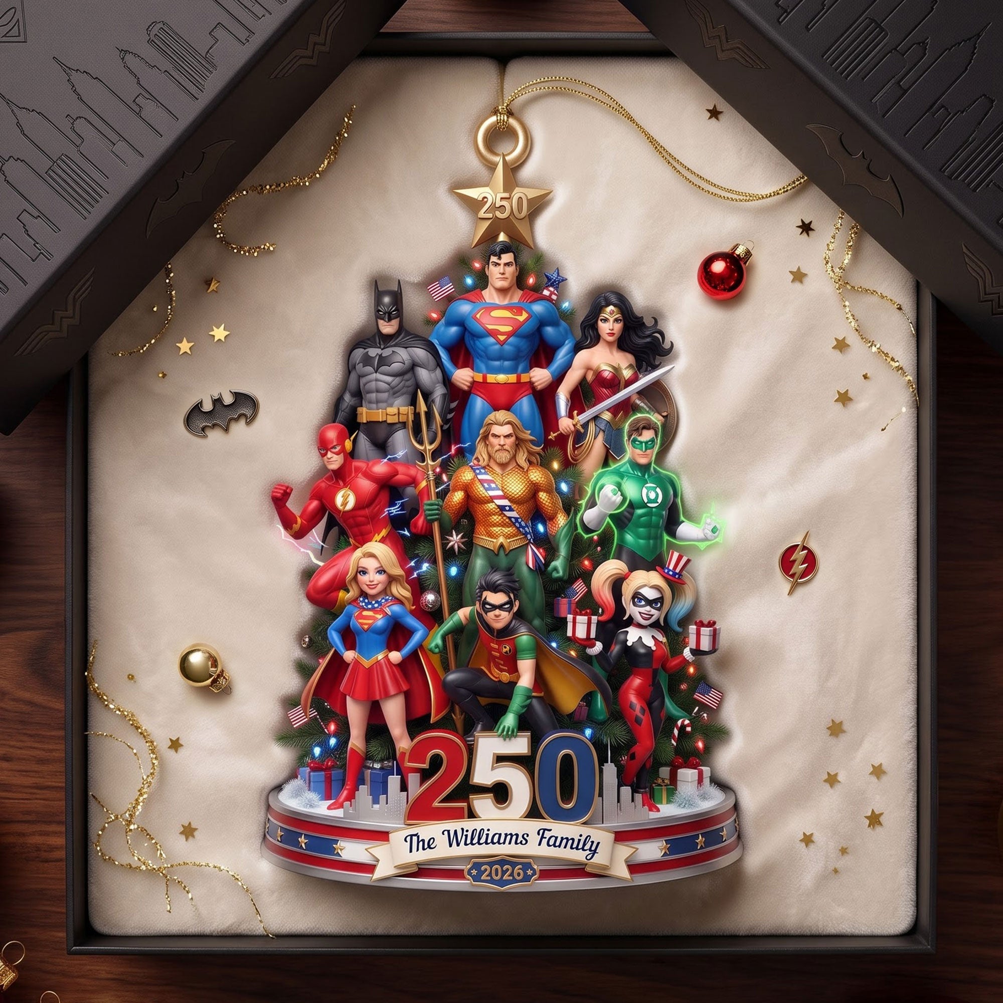 Guardian Protector Acrylic Ornament - Personalized Christmas Gift for Superhero Fans
