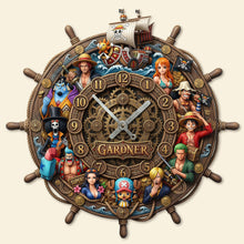 Load image into Gallery viewer, “Time to Sail Away with Your Favorite Anime!” - Anime Acrylic Hanging Wall Clock, Personalized Gift for Anime Lovers Hanging Wall Clock PopCulturePrints
