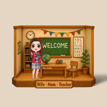 Load image into Gallery viewer, Welcome to Your World – Personalized Teacher Mom Plaque for Special Moments Shaped Plaques PopCulturePrints
