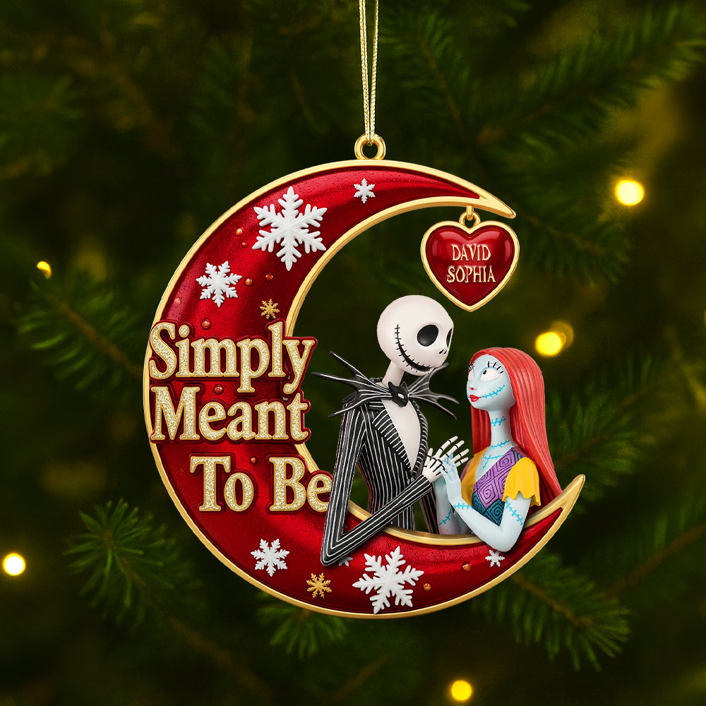 Simply Meant to Be - Personalized Christmas Acrylic Ornament for Couples Ornament PopCulturePrints