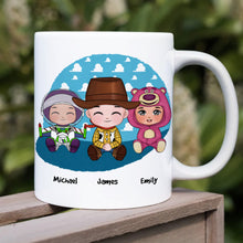 Load image into Gallery viewer, Personalized Family Adventure Cartoon Tumbler Coffee Mug PopCulturePrints
