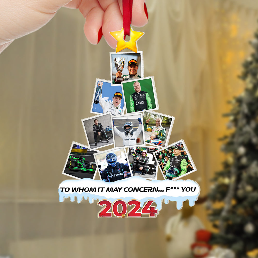 Personalized Racing Fan Christmas Ornament 2024