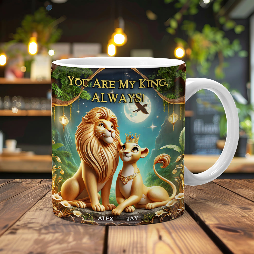 Personalized King & Queen Coffee Mug for Couples Coffee Mug PopCulturePrints