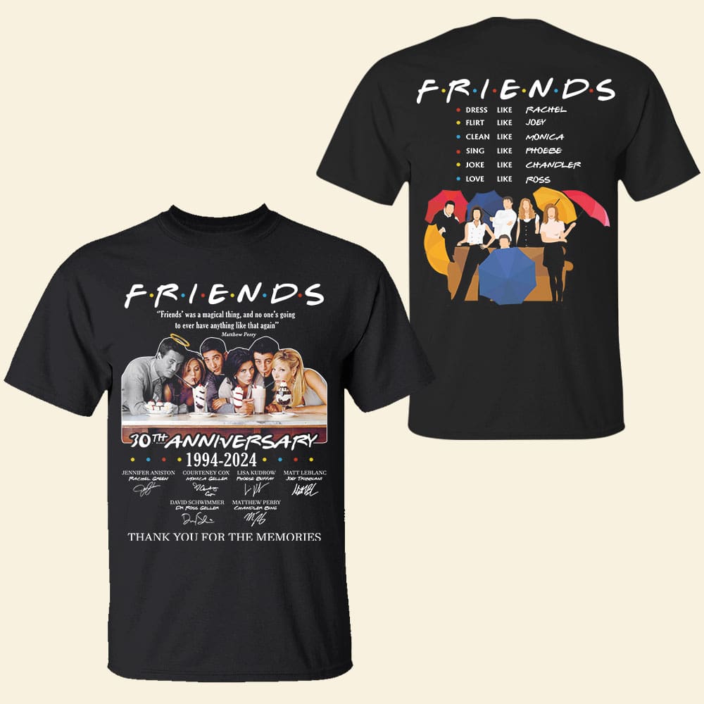 Friends TV Show 30th Anniversary Shirt - Classic 90s Sitcom Tribute