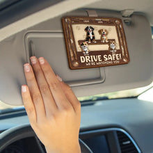 Load image into Gallery viewer, Drive Safe! We're Waiting At The Door - Personalized Car Visor Clip Car Visor Clip PopCulturePrints
