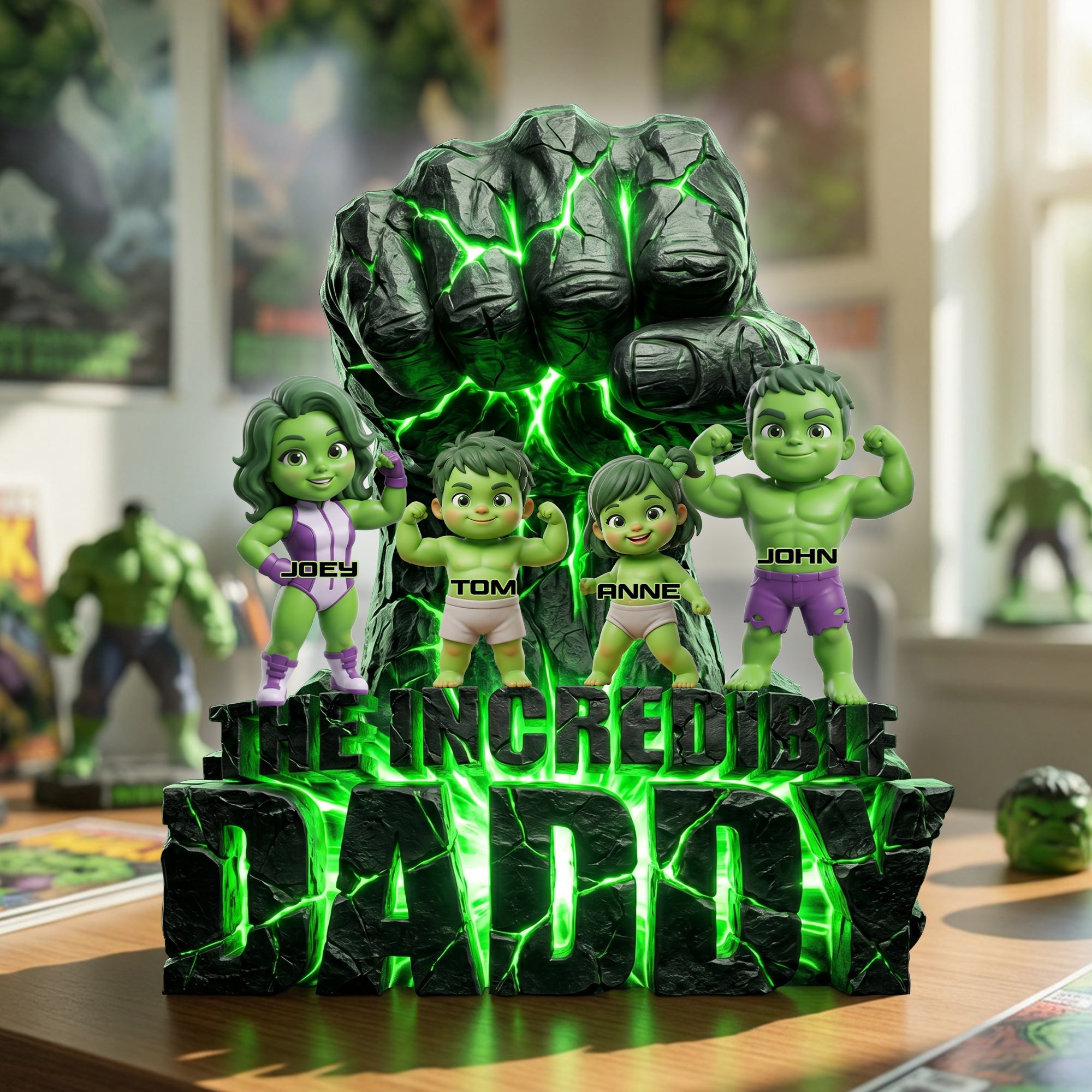 You're the Incredible Daddy - Personalized Acrylic Plaque for Super Dads Shaped Plaques PopCulturePrints