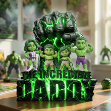Load image into Gallery viewer, You're the Incredible Daddy - Personalized Acrylic Plaque for Super Dads Shaped Plaques PopCulturePrints
