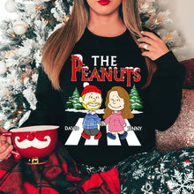 Load image into Gallery viewer, Personalized Christmas Couple Sweatshirt - The Peanuts Themed Design
