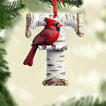 Load image into Gallery viewer, Personalized Cardinal Alphabet Christmas Ornaments Ornament PopCulturePrints
