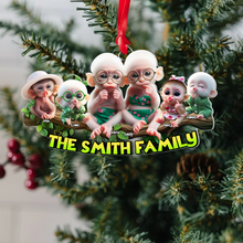 Load image into Gallery viewer, Charming Family Monkey Ornament - Personalized Family Gift Ornament PopCulturePrints
