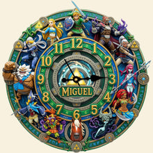 Load image into Gallery viewer, Legendary Fantasy Warriors Acrylic Hanging Wall Clock - Personalized Gift for Every Fan Hanging Wall Clock PopCulturePrints
