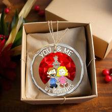 Load image into Gallery viewer, Custom Couple&#39;s Christmas Ornament - Hand in Hand Design | Valentine&#39;s Day Gifts Ornament PopCulturePrints
