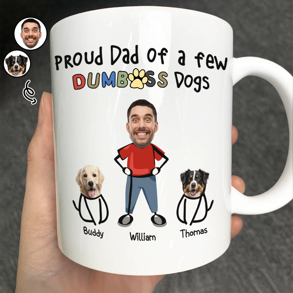 Proud Dog Dad - Custom Personalized Mug for Dog Lovers Mug PopCulturePrints