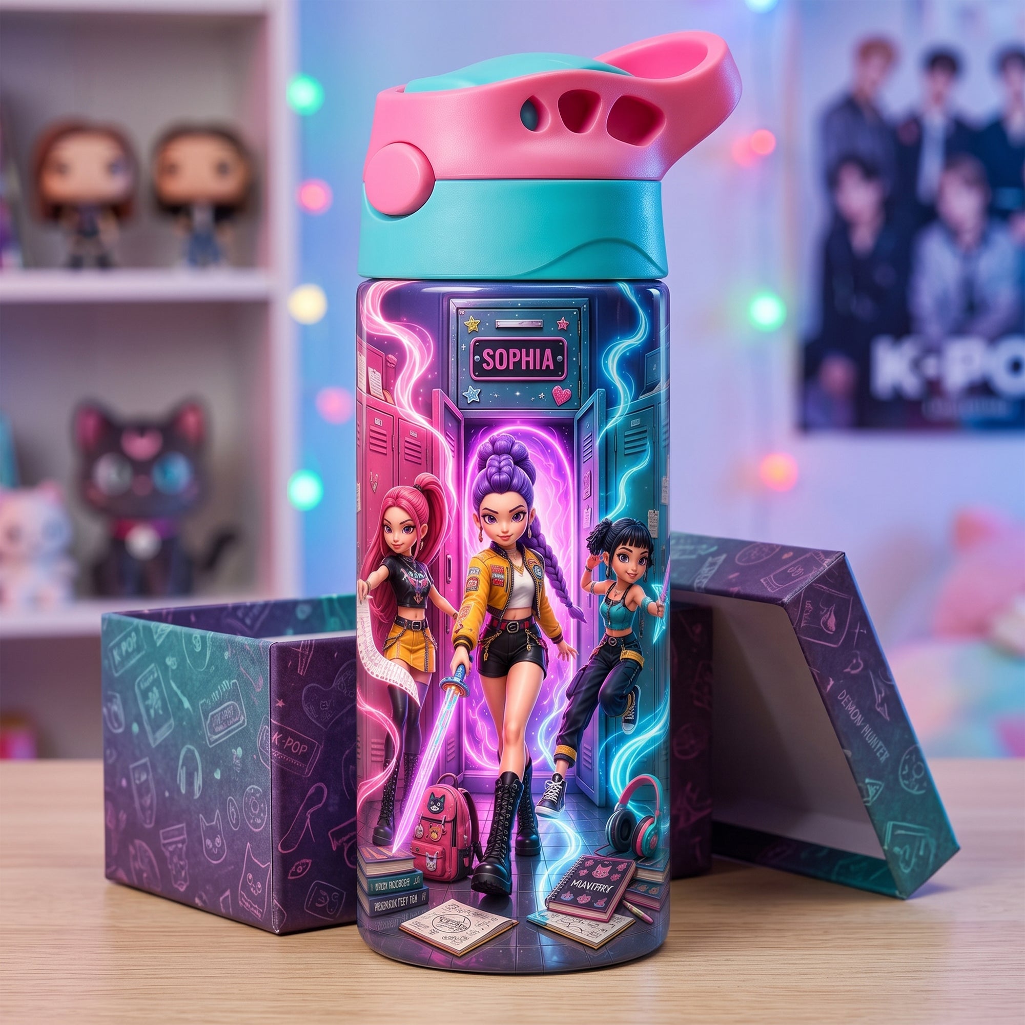 “Unleash Your Imagination!” Fantasy Girl Custom Tumbler - Personalized Back to School Gift for Kids