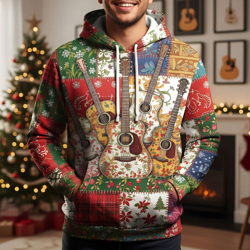 Strum Your Style: Personalized 3D Guitar Hoodie - Custom Gifts for Music Lovers AOP Products PopCulturePrints