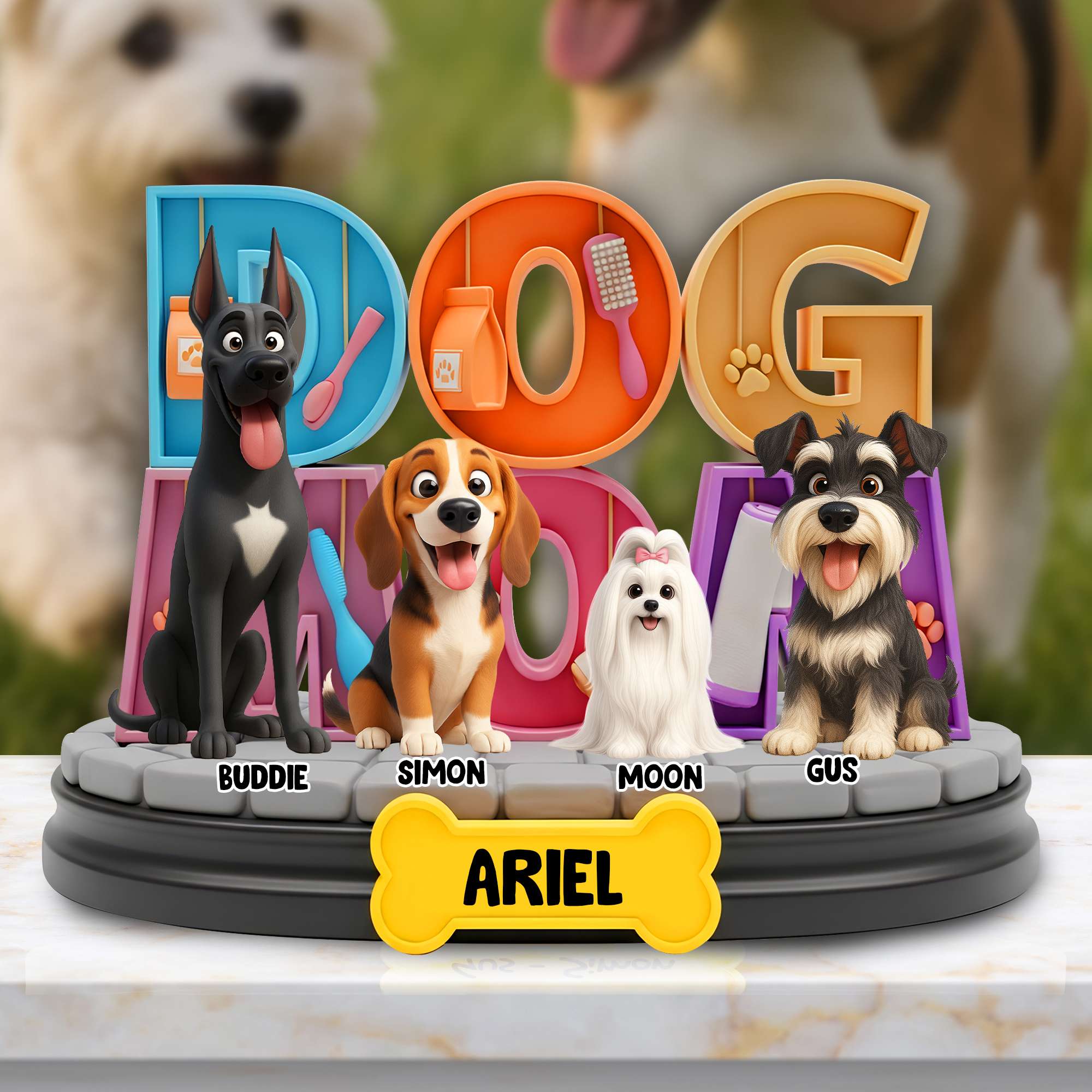 “Celebrate Your Furry Friend!” - Adorable Dog Acrylic Plaque - Personalized Gift for Dog Lovers Shaped Plaques PopCulturePrints