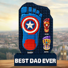 Load image into Gallery viewer, “Best Pixel Dad Ever” - Personalized Acrylic Plaque Gift for Dad, Grandpa &amp; More Shaped Plaques PopCulturePrints
