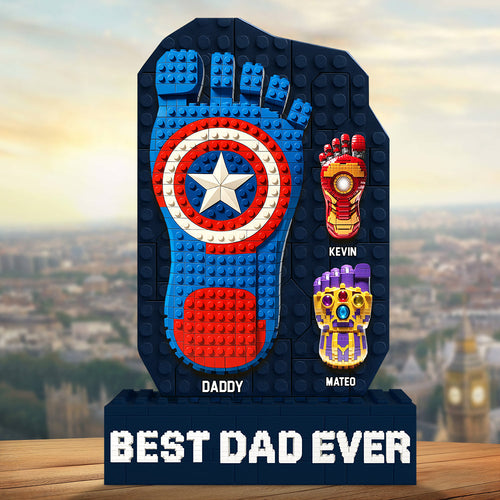 “Best Pixel Dad Ever” - Personalized Acrylic Plaque Gift for Dad, Grandpa & More Shaped Plaques PopCulturePrints
