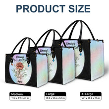 Load image into Gallery viewer, “Grandma&#39;s Garden” - Personalized Leather Bag for Grandma &amp; Moms Leather Bag PopCulturePrints
