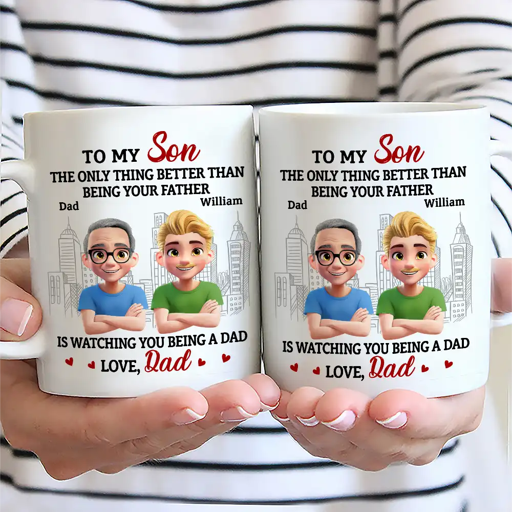 Watching You Being A Mom Dad To Daughter - Personalized Mug Mug PopCulturePrints