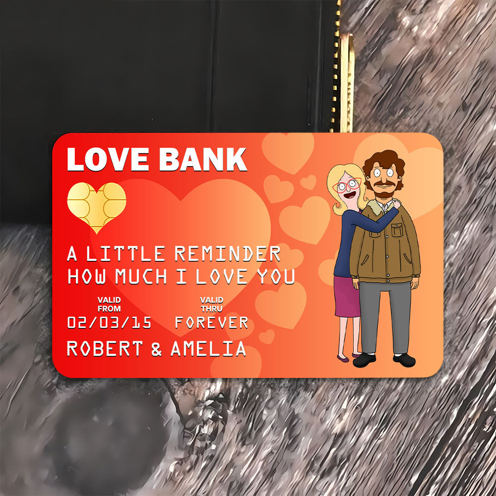Personalized Love Bank Card for Couples - Meaningful Gift Wallet Card PopCulturePrints