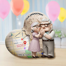 Load image into Gallery viewer, Our Engagement - Personalized Gifts for Couples Shaped Plaques PopCulturePrints
