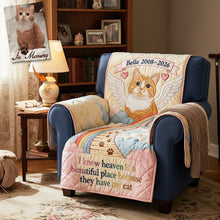 Load image into Gallery viewer, In Memory of Your Furry Friend - Personalized Quilted Armchair Cover Sofa Cover PopCulturePrints
