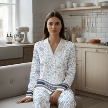 Load image into Gallery viewer, &quot;Bake Your Dreams Into Reality&quot; - Personalized Bakers At Rest Button Up Pajama Set - Custom Gift for Baking Enthusiasts, Friends, Family Pajama Set PopCulturePrints
