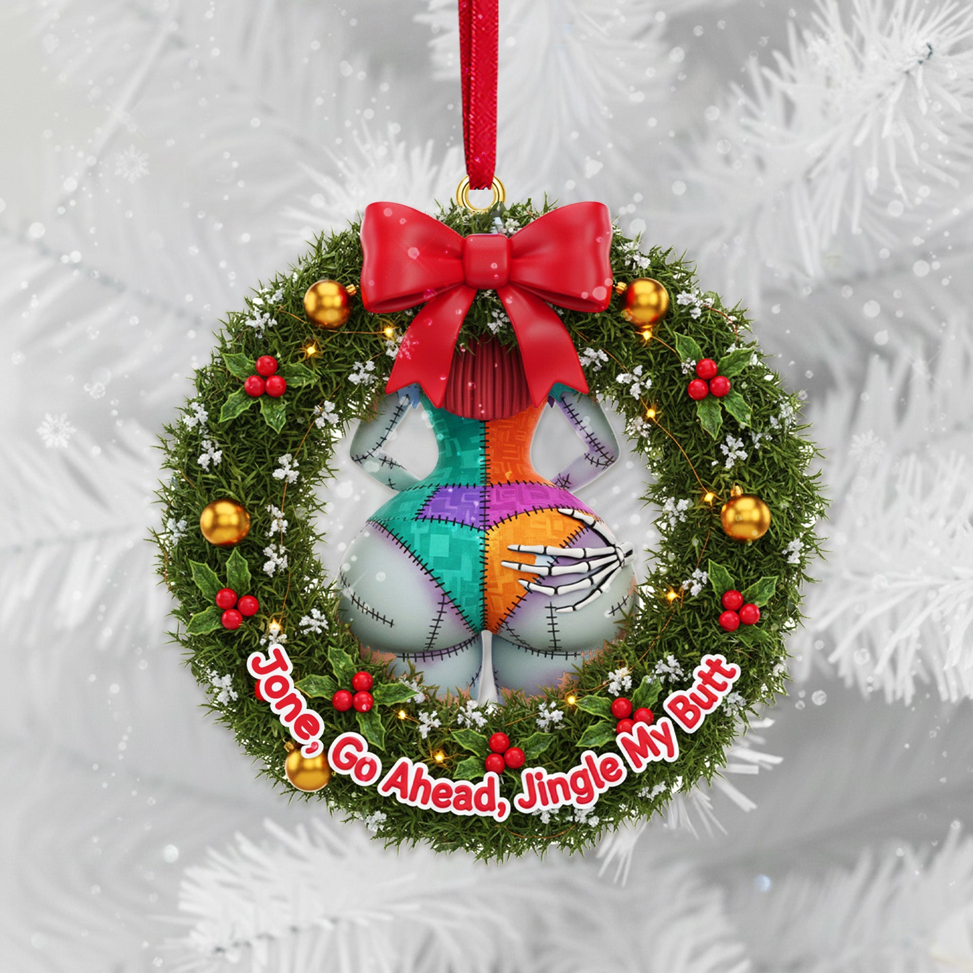 Jingle My Butt - Personalized Christmas Ornament for Him Ornament PopCulturePrints