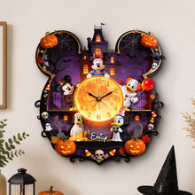 Load image into Gallery viewer, "Time to Spook!" - Spooky Halloween Acrylic Hanging Wall Clock - Personalized Gift for Kids, Friends, and Family
