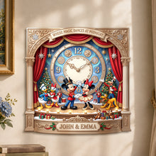 Load image into Gallery viewer, Celebrate Love with Our Holiday Mouse Nutcracker Acrylic Clock - Personalized Gifts for Couples
