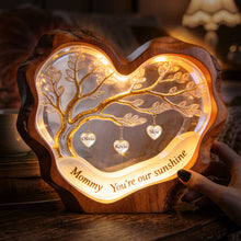 Load image into Gallery viewer, "Mommy, You're Our Sunshine" - Personalized Sweet Little Love Heart Light Box - Gift for Mom, Grandma, and Loved Ones Light Box PopCulturePrints
