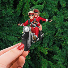 Load image into Gallery viewer, Custom Motorbike Couple Christmas Ornament
