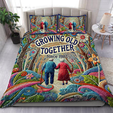 Load image into Gallery viewer, Personalized Growing Old Together Quilt Bedding Set Blanket PopCulturePrints
