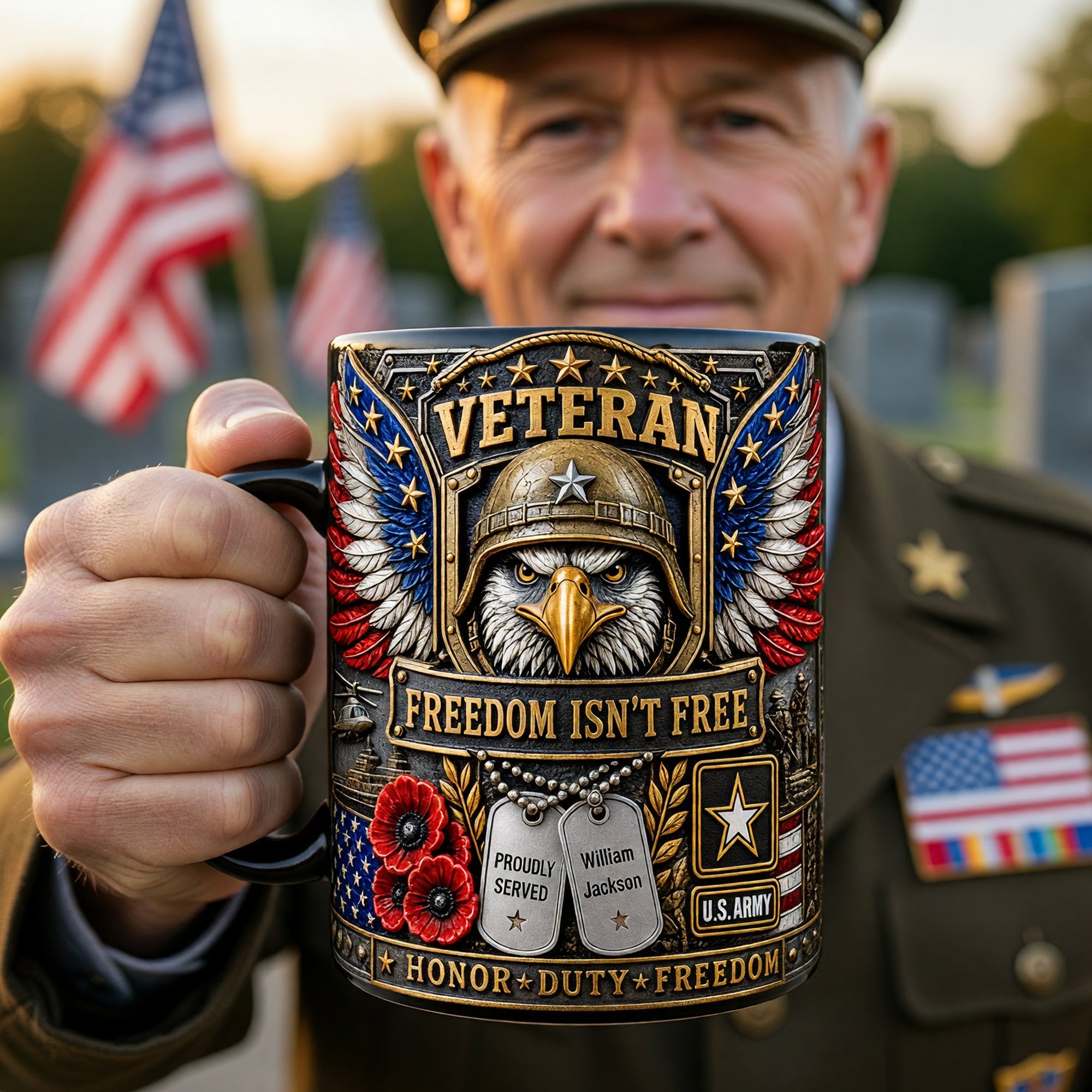 Freedom Isn't Free - Personalized Veteran Magic Mug