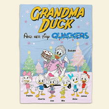 Load image into Gallery viewer, Custom Grandma Duck Blanket - Personalized Christmas Gift for Grandma Blanket PopCulturePrints
