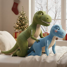 Load image into Gallery viewer, Naughty Dinosaur Couple Pillow - Personalized Gifts for Couples Pillow PopCulturePrints
