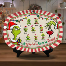 Load image into Gallery viewer, Personalized Grandma Christmas Plate - My Grandkids Stole My Heart
