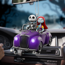 Load image into Gallery viewer, Forever Ride Car Ornament - Personalized Gift for Couples Ornament PopCulturePrints
