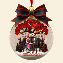 Load image into Gallery viewer, “Till Death Do Us Part” – Personalized Christmas Ornament for Couples Ornament PopCulturePrints
