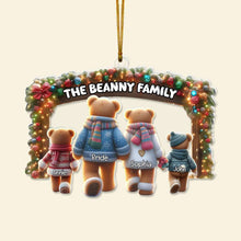 Load image into Gallery viewer, Personalized Bear Family Christmas Ornament Ornament PopCulturePrints
