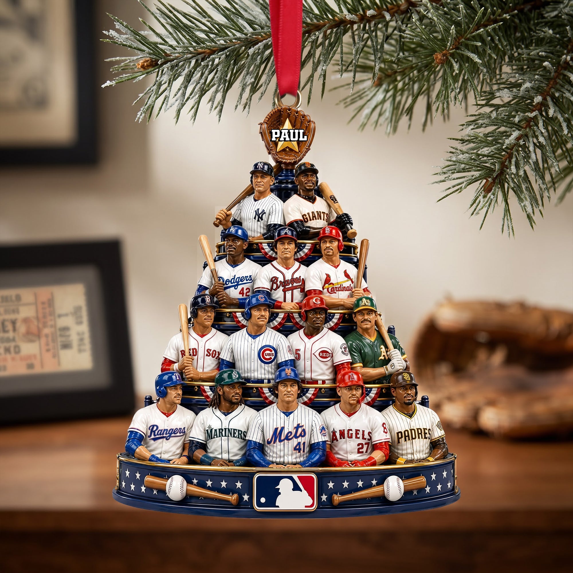 Celebrate the Season with The Diamond Sport Christmas Tree Acrylic Ornament - Personalized Gift for Sport Lovers
