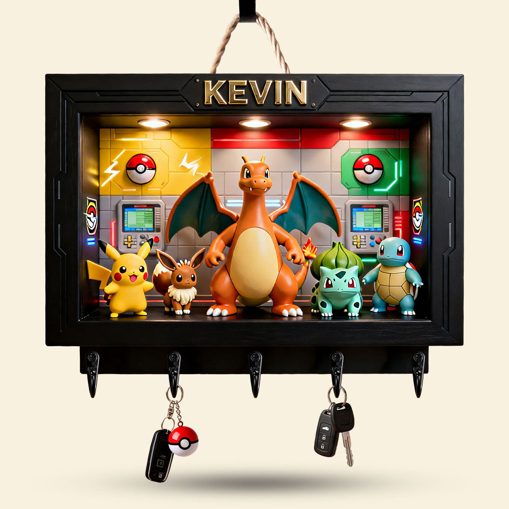 “Capture the Adventure!” - Pocket Monster Acrylic Key Hanger - Personalized Gift for Movie & Game Lovers Key Hanger PopCulturePrints