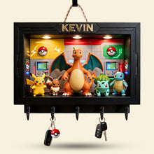 Load image into Gallery viewer, “Capture the Adventure!” - Pocket Monster Acrylic Key Hanger - Personalized Gift for Movie &amp; Game Lovers Key Hanger PopCulturePrints
