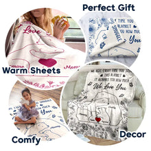 Load image into Gallery viewer, We Love You: A Heartwarming Reminder - Personalized Fleece Blanket for Families Fleece Blanket PopCulturePrints
