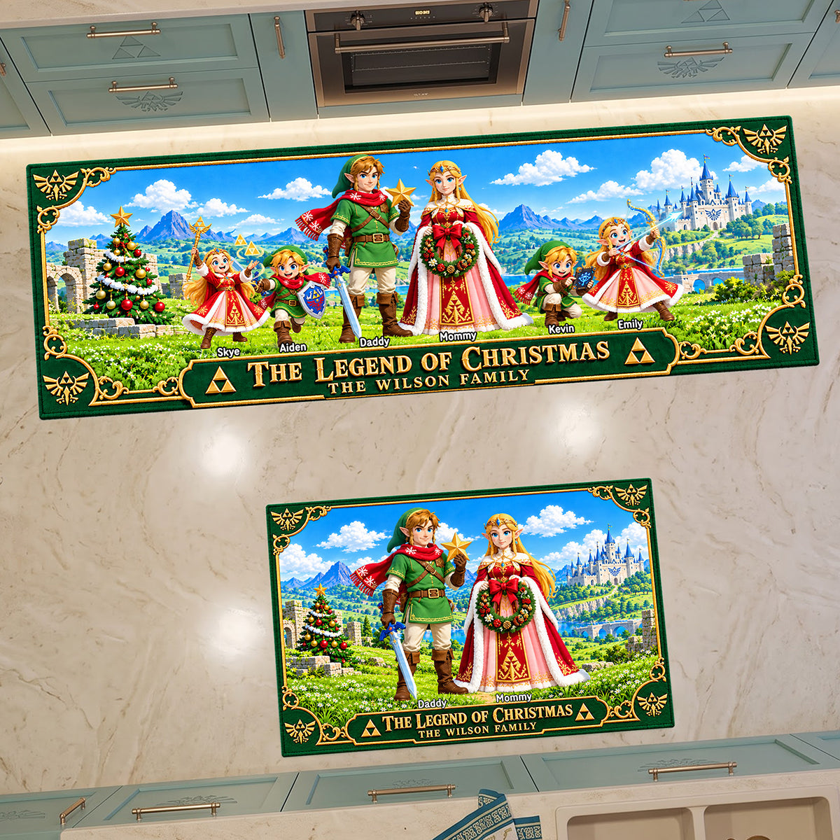 “Create Magical Moments!” - Family Journey Through Another World Runner Rug - Personalized Christmas Gifts Doormat PopCulturePrints