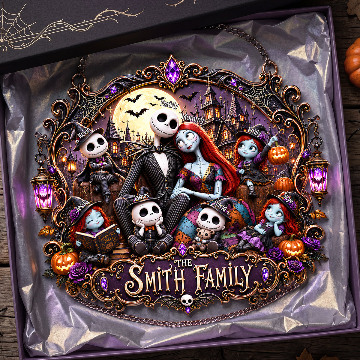 Spooky Family Acrylic Sign - Personalized Halloween Gifts For Family 02tyta070926 Acrylic Sign PopCulturePrints